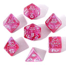 Wyrmforged Rollers - Rounded Resin Dice Set - Purrfect Pink