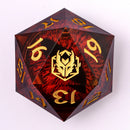 Liquid Core Light Up Sharp Edged Resin Spin Down 55mm D20 - Blood Eye