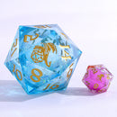Liquid Core Sharp Edge Resin Astral Flux 55mm D20 - Blue