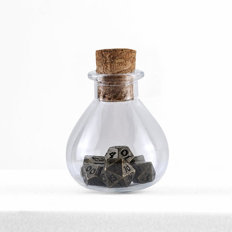 Unseelie Mini Metal RPG Dice Set  - Ancient Bronze