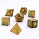 Dragon's Hoard Dice Set - Exotic Wooden Dice - Green Sandalwood