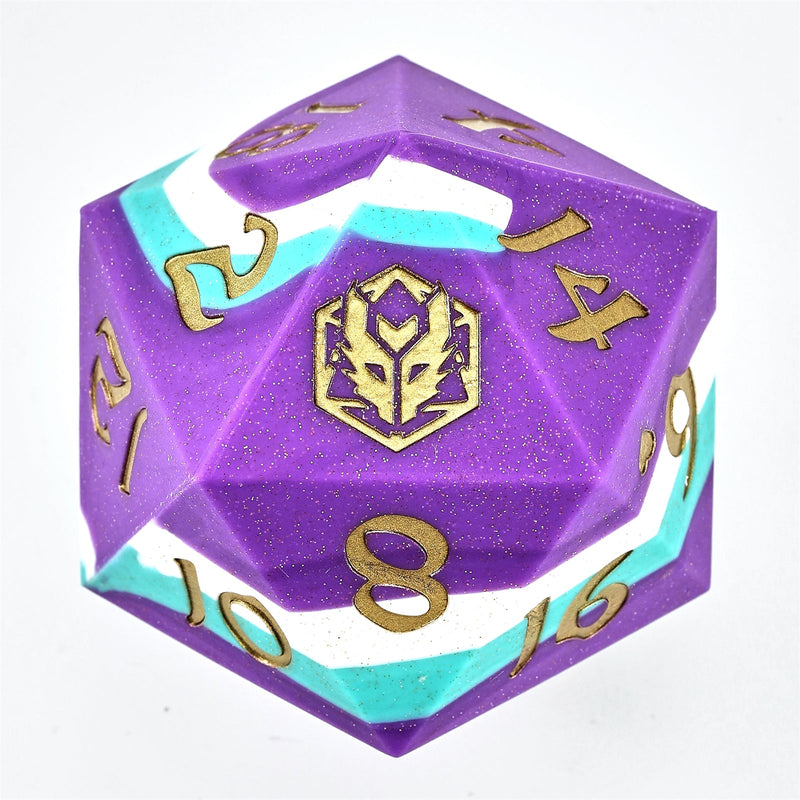 55mm Chonk Rubber Silicon D20 - Celestial Gleam