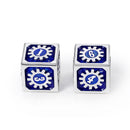 Cogcraft Fidget D6 - Tesla - Blue & Silver