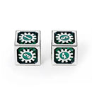 Cogcraft Fidget D6 - Time Machine - Green and Silver
