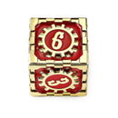 Mythic Size Cogcraft Fidget D6 - Emberforge - Red & Gold