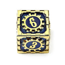 Mythic Size Cogcraft Fidget D6 - Vault Dweller - Blue & Gold