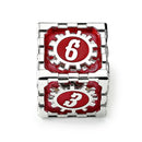 Mythic Size Cogcraft D6 - Vern-million - Red and Silver