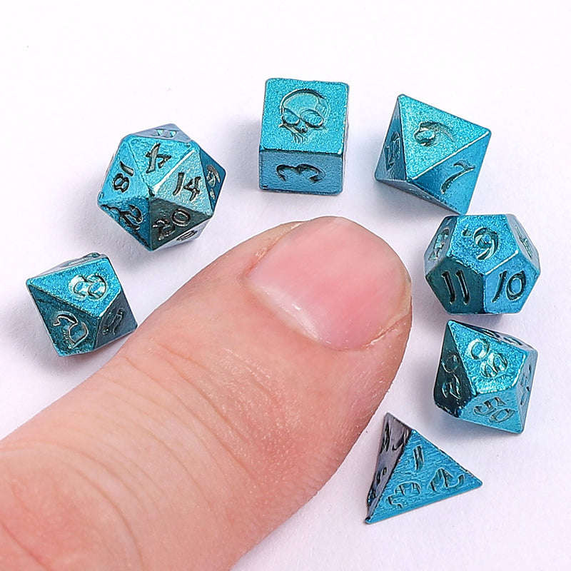 Unseelie Mini RPG Dice set - Blue
