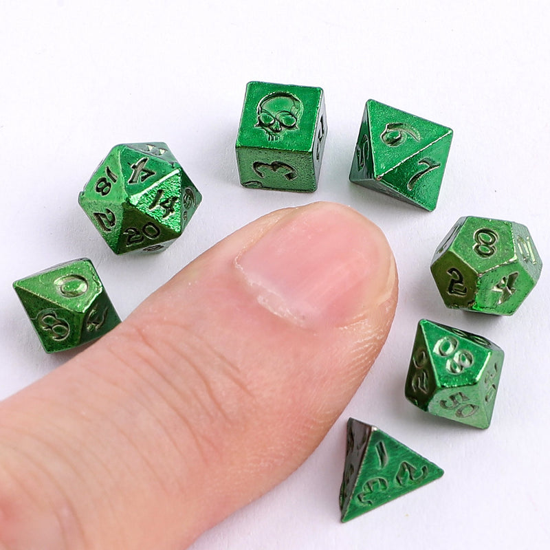 Unseelie Mini RPG Dice set - green