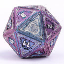 Sorcerer Solid Metal RPG Dice Set - Chameleon Blue w/Silver