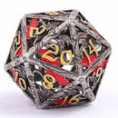 Dragon's Hymn Hollow Metal Dice Set - Ancient Silver