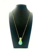 Gemstone Potion Bottle Necklace - Green Fluorite