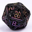 Hollow Metal Necromancer Dice Set - Black w/Chromatic