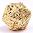 Hollow Metal Necromancer Dice Set - 24k Gold Plated