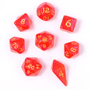 Wyrmforged Rollers - Rounded Edge 8 Piece Dice set - Fireball