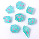 Wyrmforged Rollers - Rounded Edge 8 Piece Dice set - Love Potion