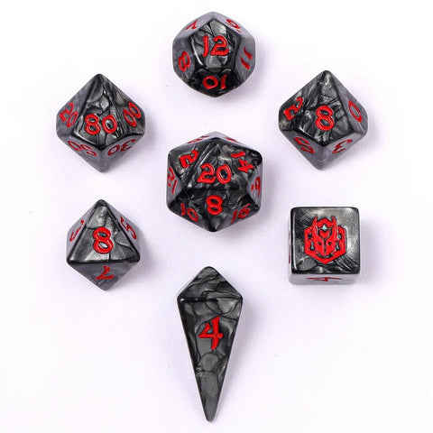 Wyrmforged Mini Polymer RPG Dice Set - lron Golem