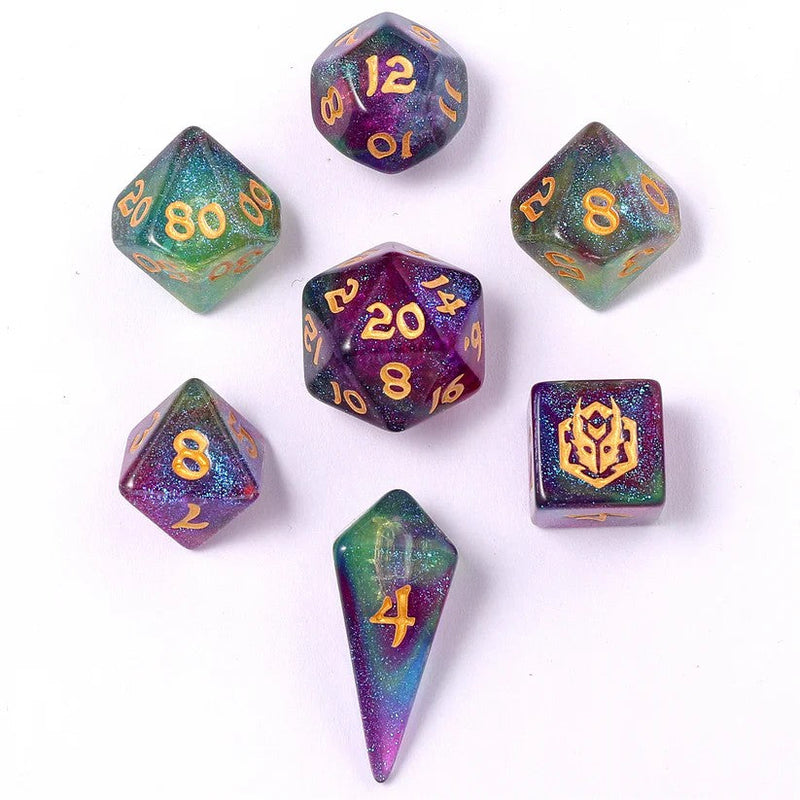Wyrmforged Mini Polymer RPG Dice Set - Siren's Melody