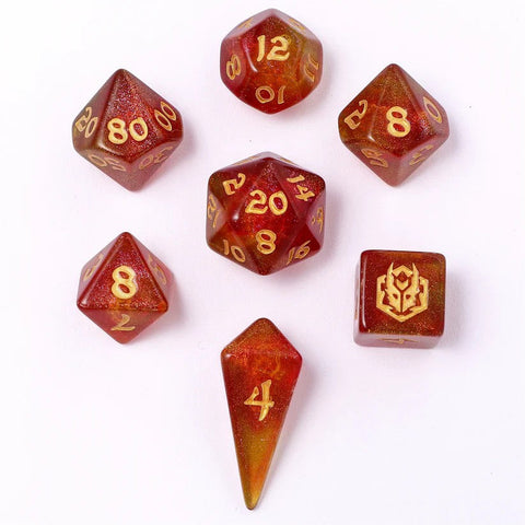Wyrmforged Mini Polymer RPG Set - Phoenix Feather