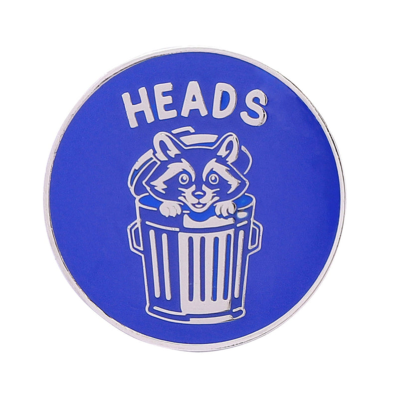 Trash Bandit Solid Metal Coin - Silver and Blue