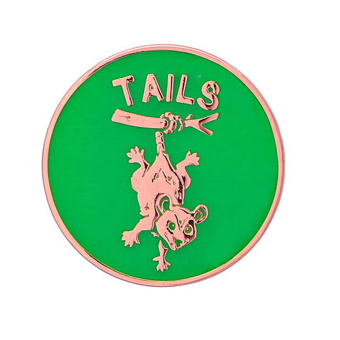Trash Bandit Solid Metal Coin - Green and Copper
