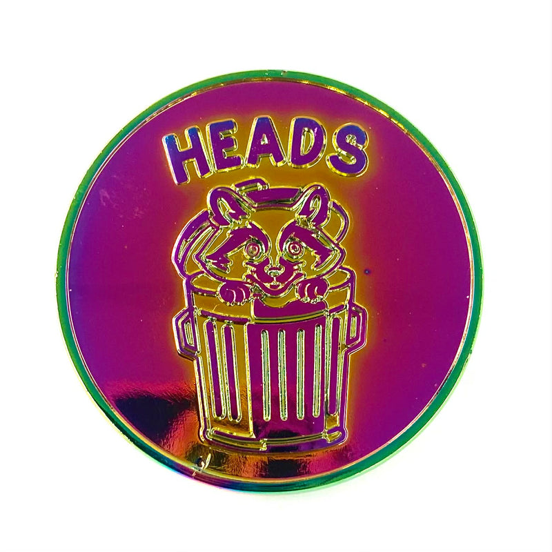 Trash Bandit Heads and Tails Coin - Rainbow