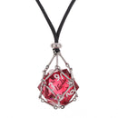 Mysticage Dice Chain Necklace with D20 - Black Leather Chain