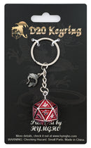 D20 Keychain - Behemoth Blood on Gunmetal
