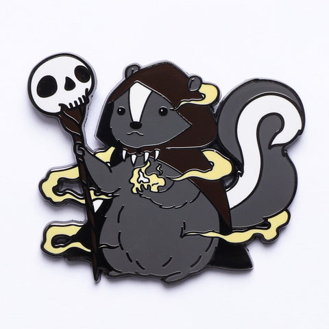 Quest's Reward Fine Art Pin - Balthazar Grimheart Skunk Warlock