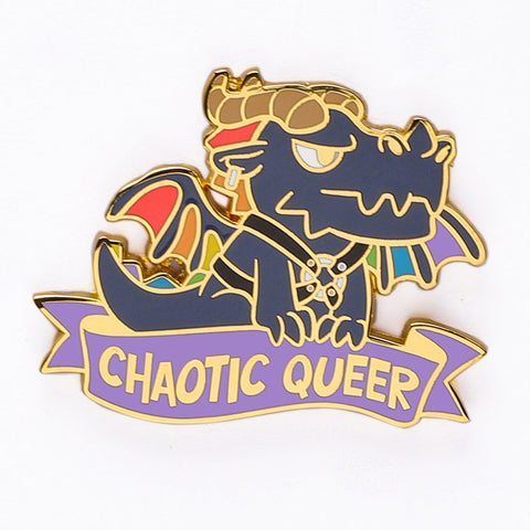 Alternative Alignments enamel pin - Chaotic Queer