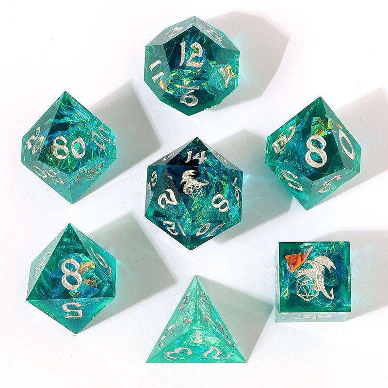 Captured Magic Hand Sanded Sharp Edge Resin - Teal