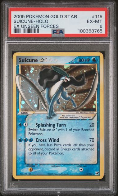 Suicune Gold Star PSA 6