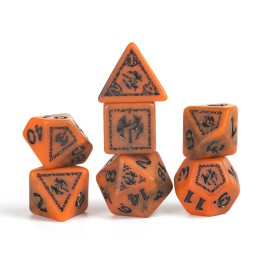 Sirius Dice: D&D Adventure Dice - Barbarian: Orange