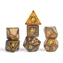 Sirius Dice: D&D Adventure Dice - Monk: Blue / Gold