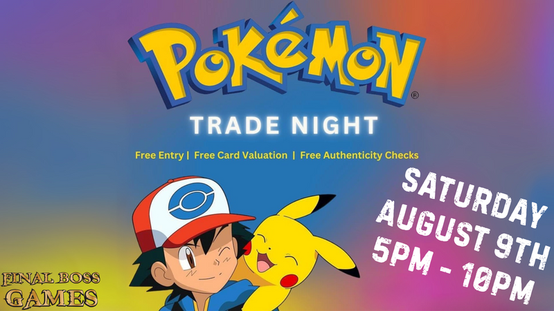 Vendor Table August Trade Night - Pokemon