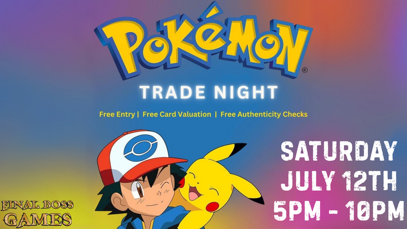 Vendor Table July Trade Night - Pokemon