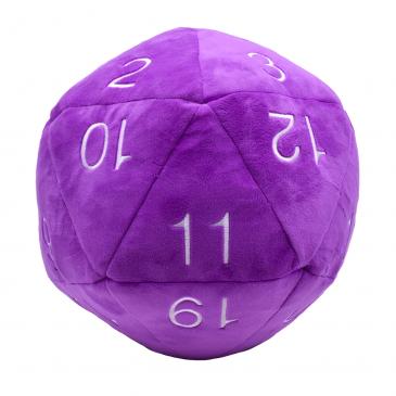 Ultra Pro Jumbo D20 Plush Die Purple with Silver Numbering