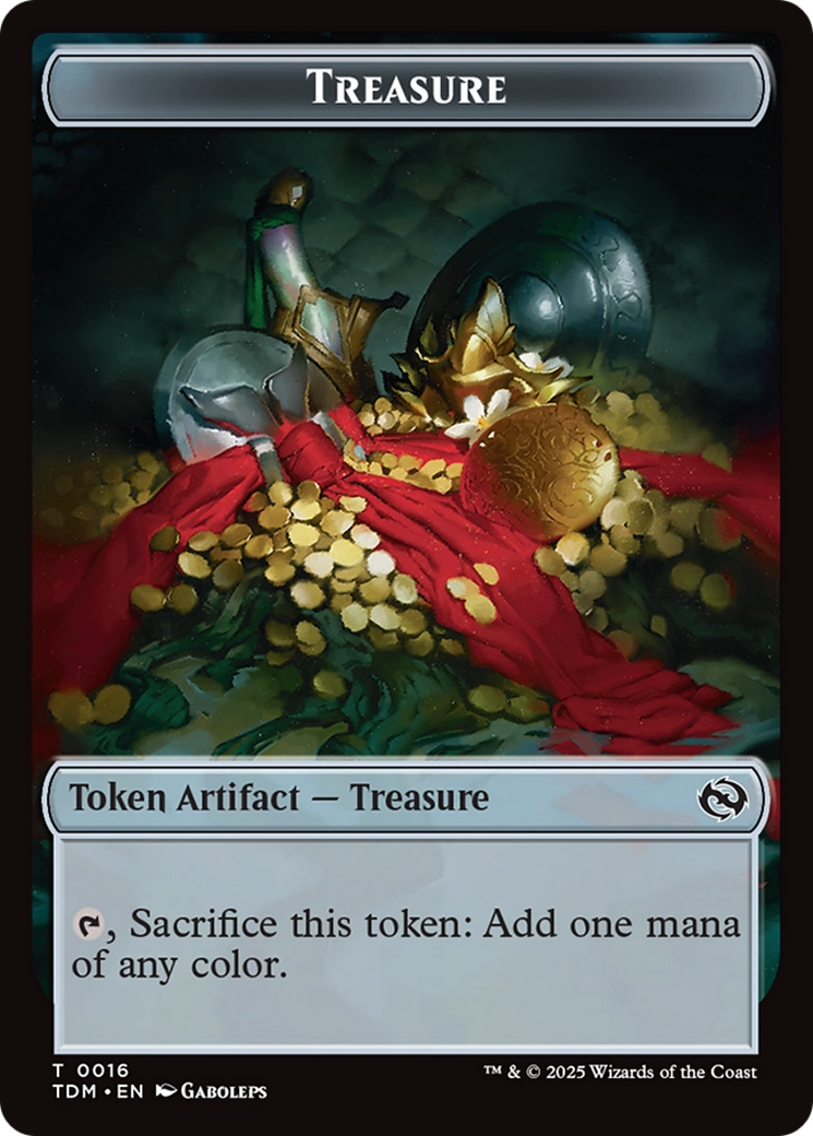 Elephant // Treasure Double-Sided Token [Tarkir: Dragonstorm Tokens]