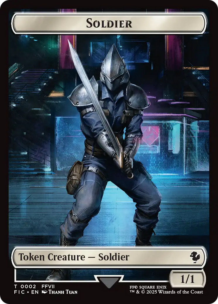 Soldier // Rebel Double-Sided Token [FINAL FANTASY Commander Tokens]