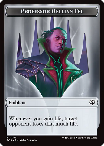 Professor Dellian Fel // Pest (0008) Double-Sided Token [Secrets of Strixhaven Tokens]