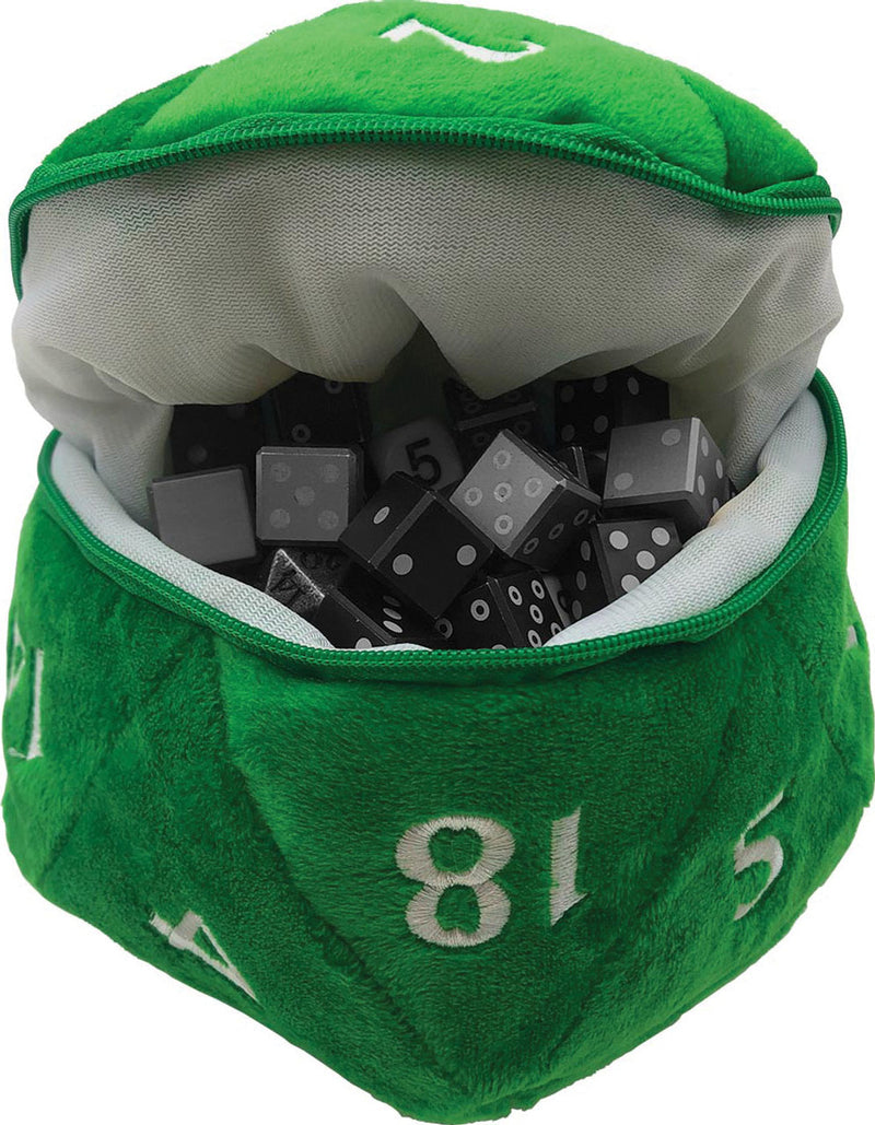 ULTRA PRO: PLUSH D20 DICE BAG: GREEN