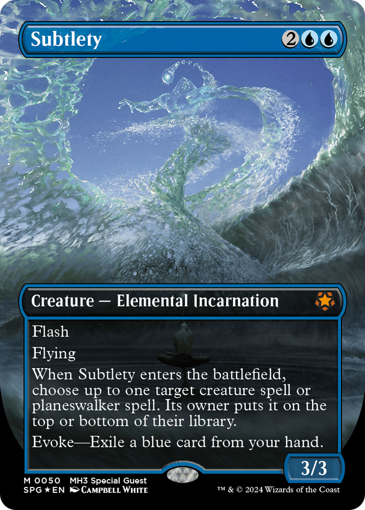 Subtlety (Borderless) (Textured Foil) [Modern Horizons 3 Special Guest Subtlety (Borderless) (Textured Foil) [Modern Horizons 3 Special Guest