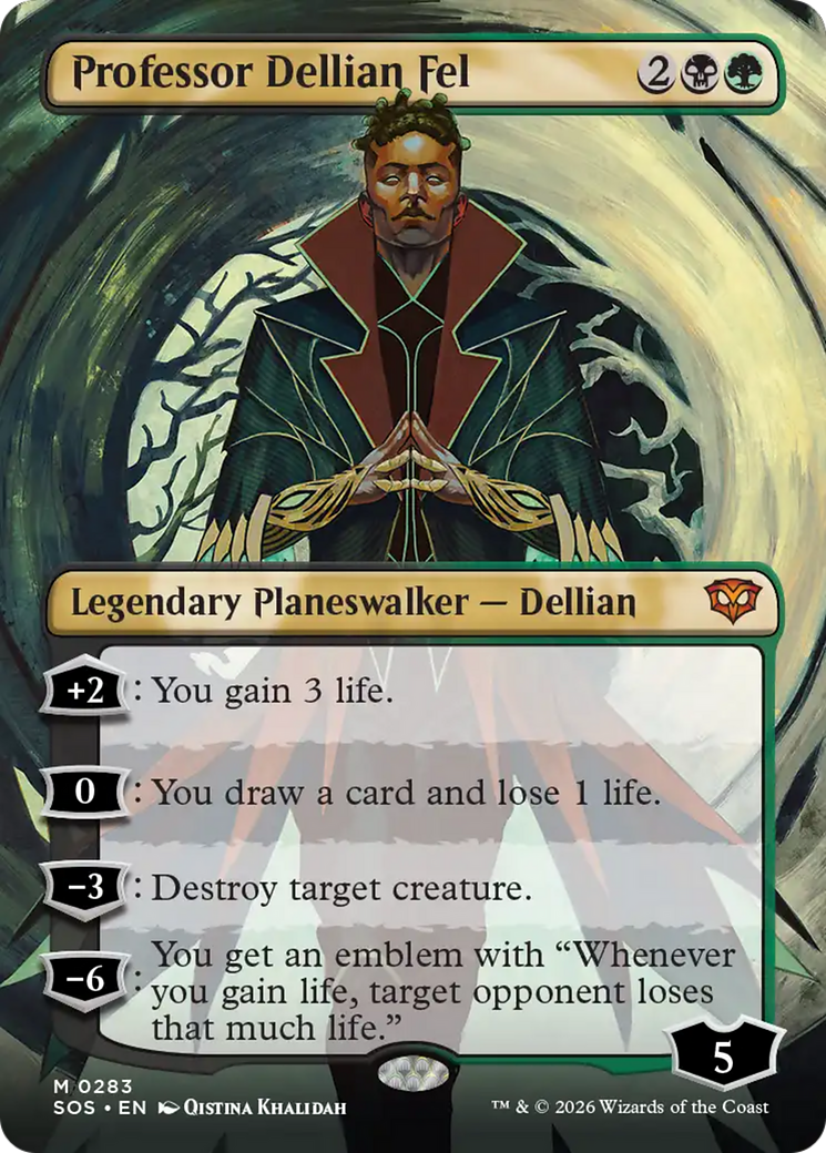Professor Dellian Fel (Borderless) [Secrets of Strixhaven]