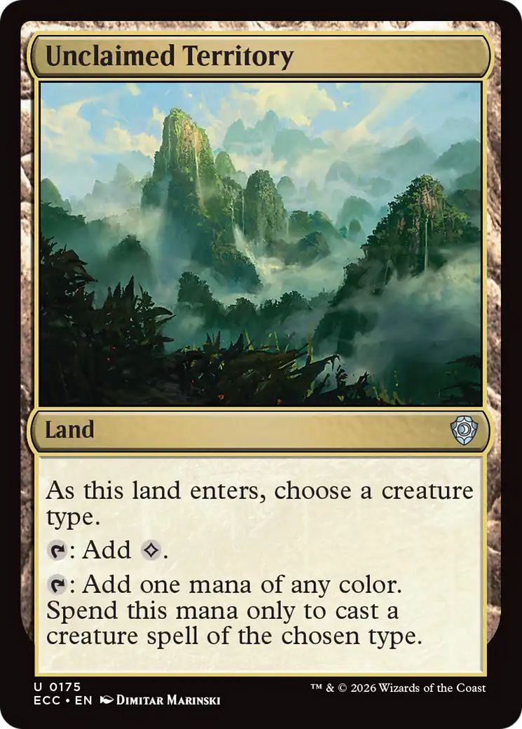 Unclaimed Territory [Lorwyn Eclipsed Commander]
