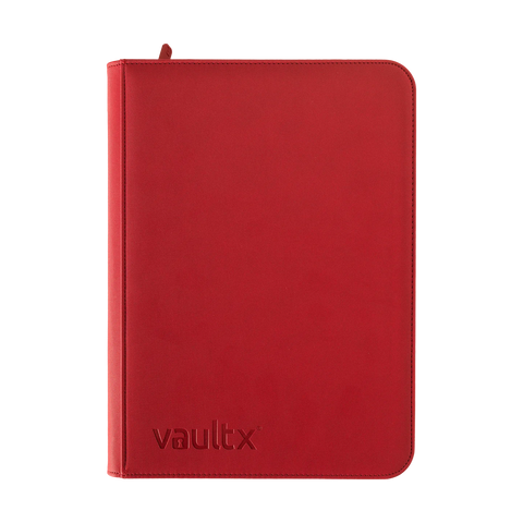 VaultX Zip Binder 9-Pocket Red