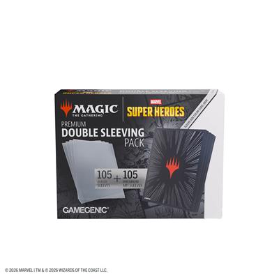 Magic: The Gathering | Marvel Super Heroes Premium Double Sleeving Pack 100 - Comic Burst Black