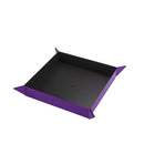 MAGNETIC DICE TRAY SQUARE BLACK/PURPLE
