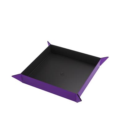 MAGNETIC DICE TRAY SQUARE BLACK/PURPLE