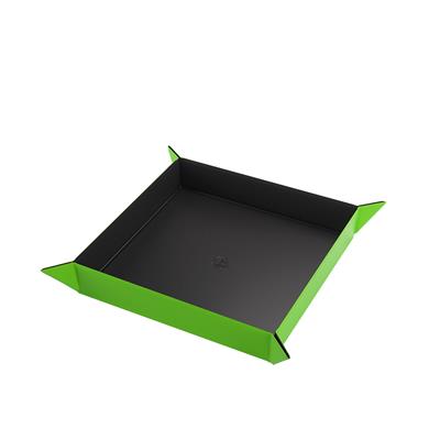MAGNETIC DICE TRAY SQUARE BLACK/GREEN