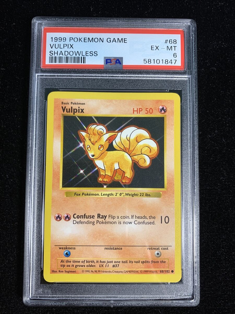 Shadowless Vulpix PSA 6